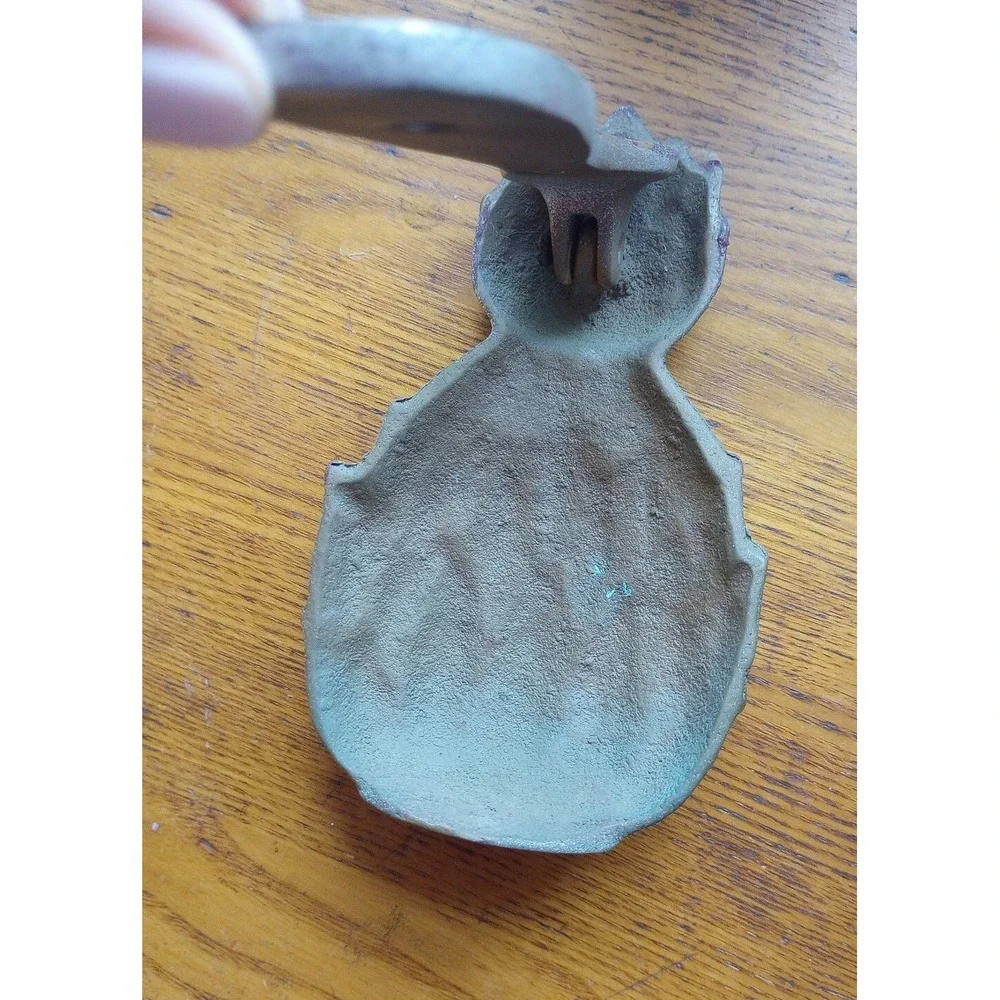 VTG Silver Paint Over Cast Iron Pineapple Door Knocker-Symbol Of Hospitality